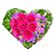 Нежное сердце. Эта композиция из гербер и хризантем в виде сердца - отличный способ признаться в любви!